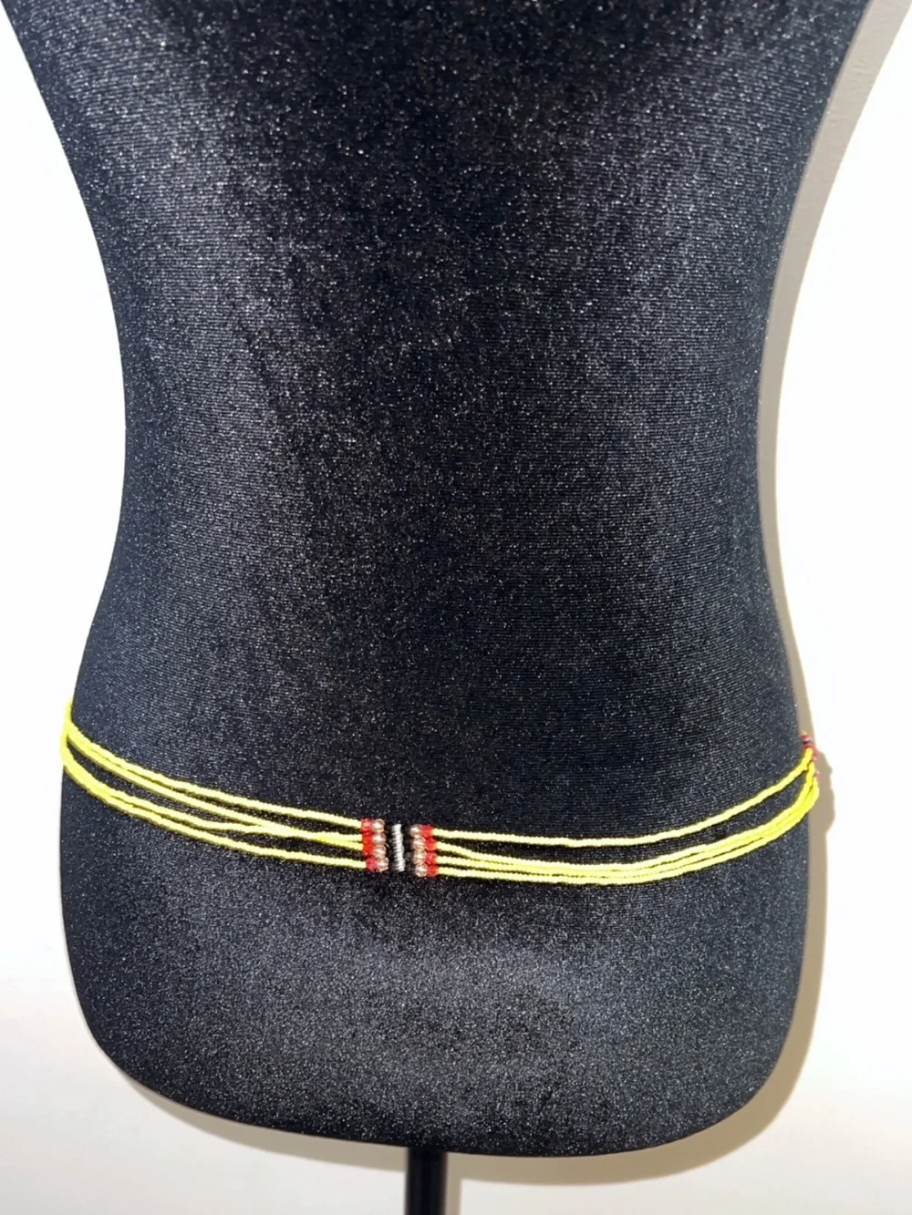 Handmade 4-Layer Beaded Waist Chain Belt – Boho African Body Jewelry (16 Inch)
